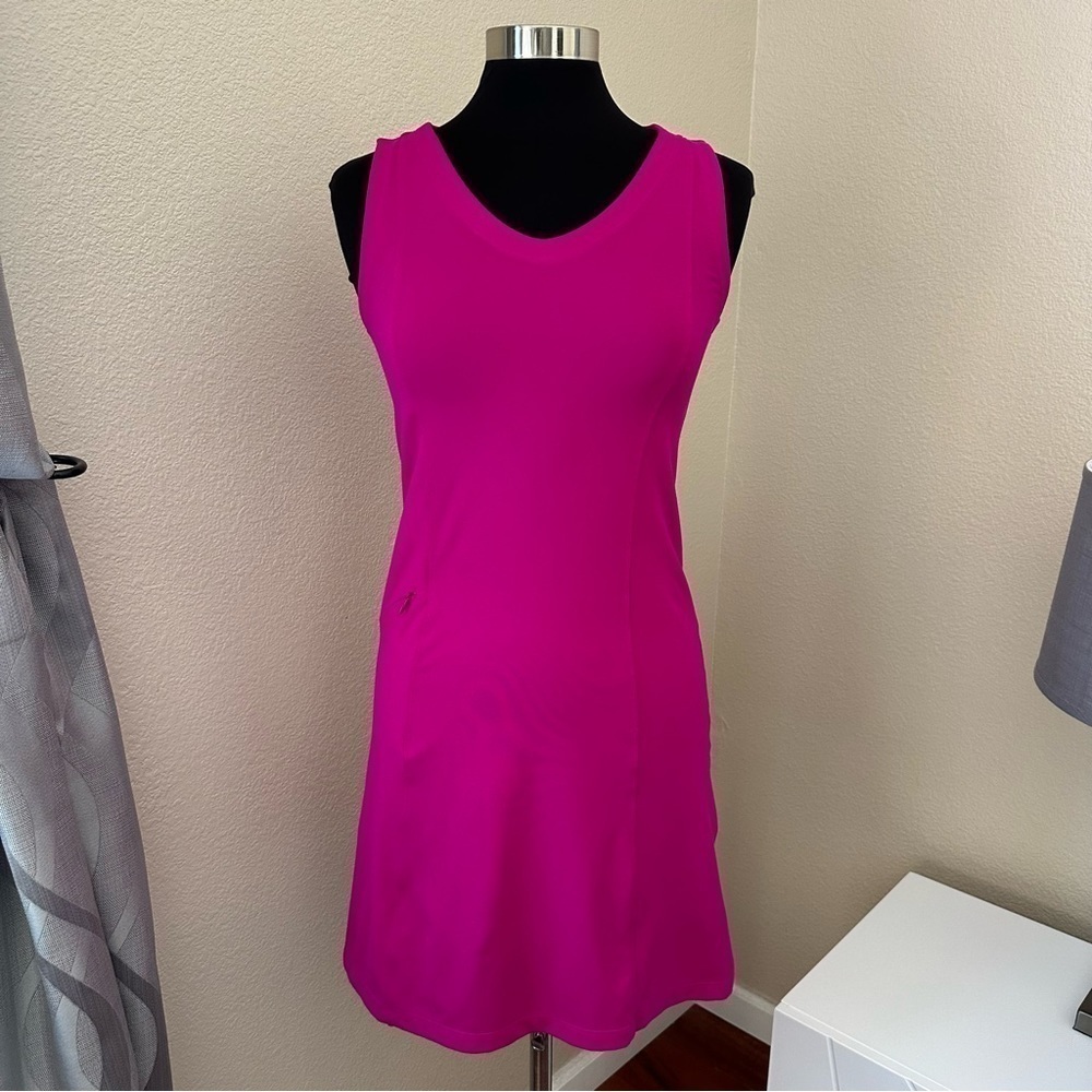 Toad & Co Tech Tomboy magenta Sleeveless Mini Dress Size XS